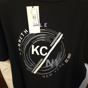 Men'S XL Kenneth Cole Black Graphic T-Shirt